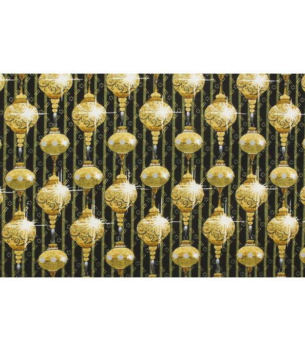 Quilting Treasures Golden Holiday Black/Gold