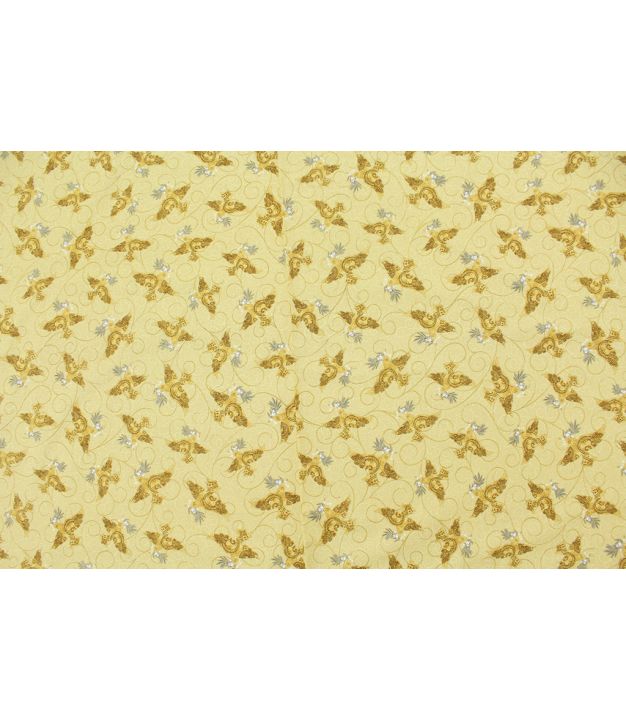 Quilting Treasures Golden Doves Cream/Gold
