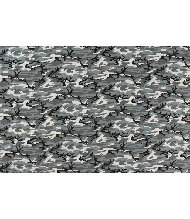 Camouflage Grey Small 45" Cotton