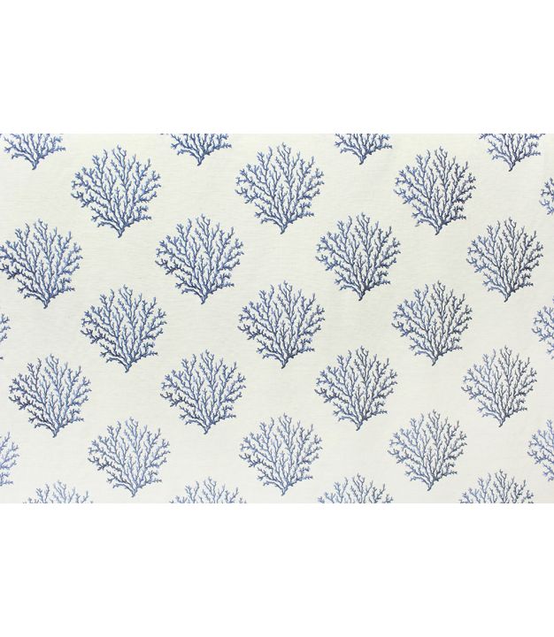 Coral Reef Embroidery Navy Blue 278 GSM