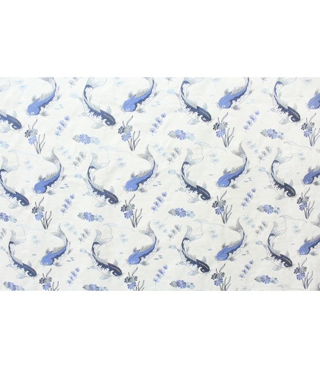 KOI Embroidery Navy

