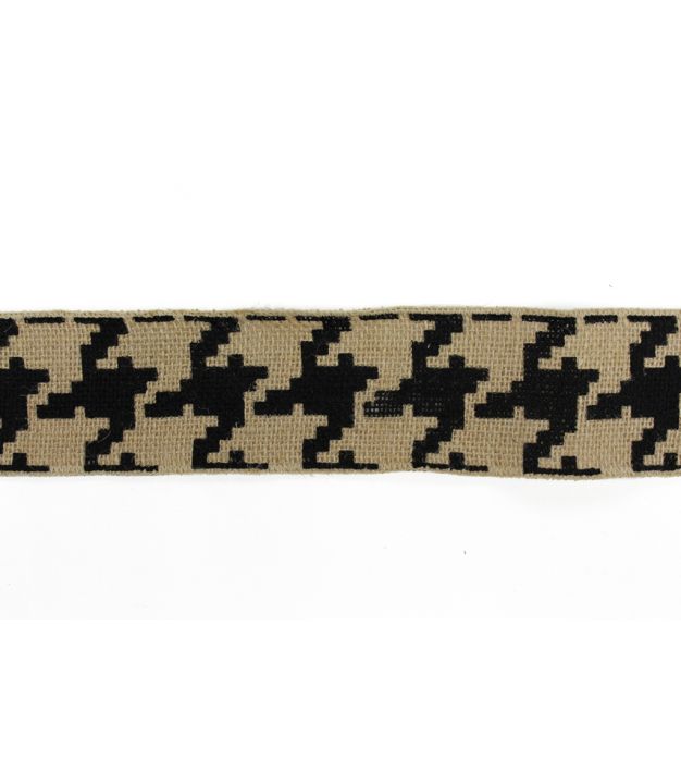 Burlap Tape Greek Key Black 02 BR-734
