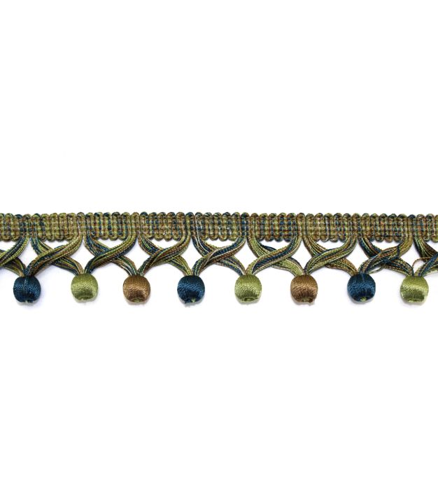 Balls on Gimp BF-1481 14/23 Lime/Wheat/Teal