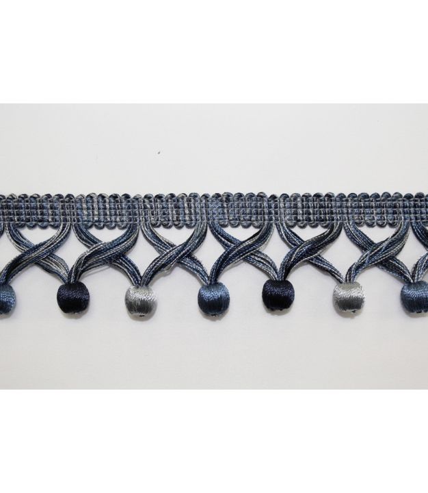Balls on Gimp BF-1481 05/03 Blue Gray Navy