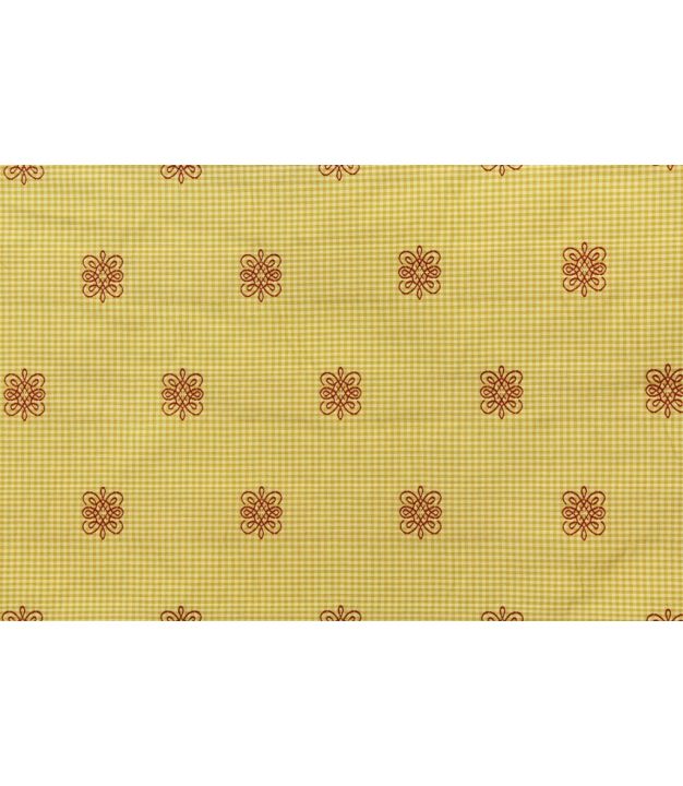 Gingham with Red Embroidery