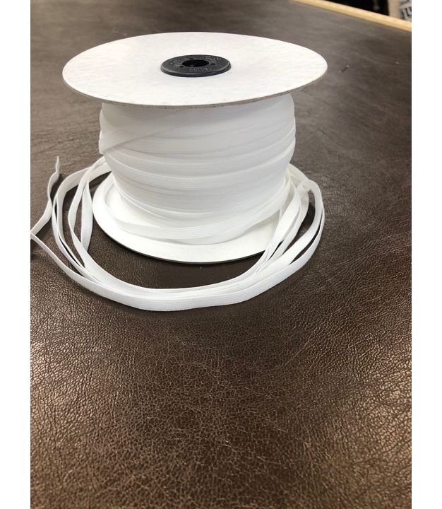 1/8" Elastic in white