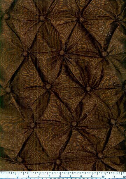 EL-2572 TAFFETA WITH BUTTONS BROWN