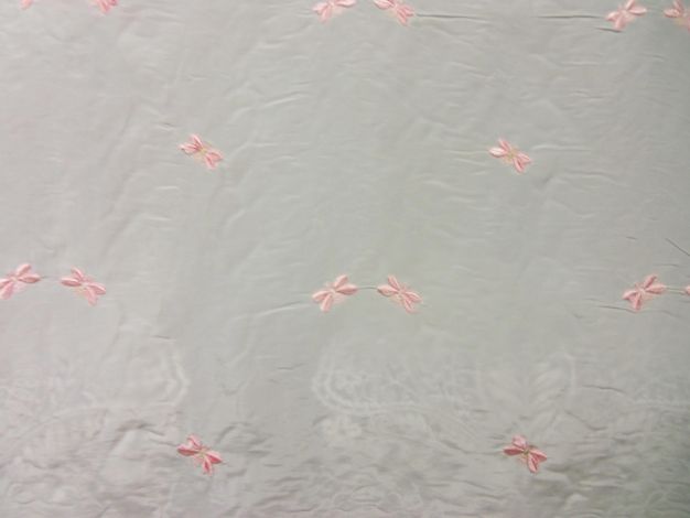 EL-2766 White-Taffeta Pink Butterfly