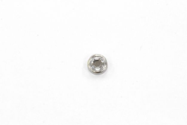 Nail Head 1/4 Inch Round Clear Stone Nickle Finish