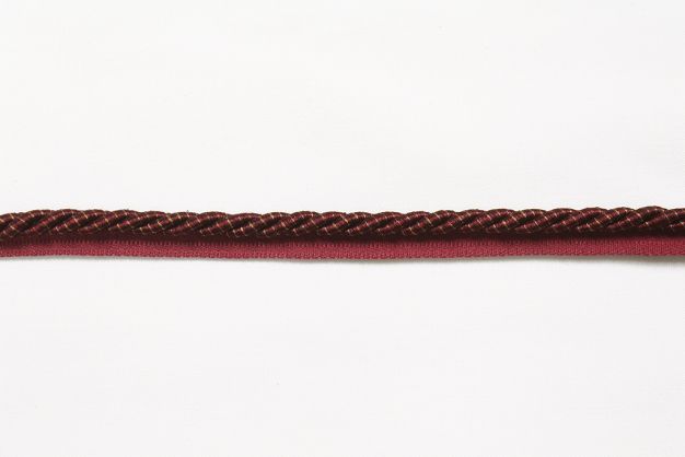 Cord with Lip 8MM Burgundy Mix