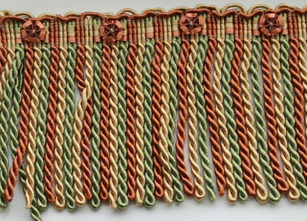 Bullion 6 in Fringe with Rose