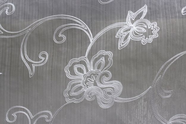 Embroidered Sheer VT34 White