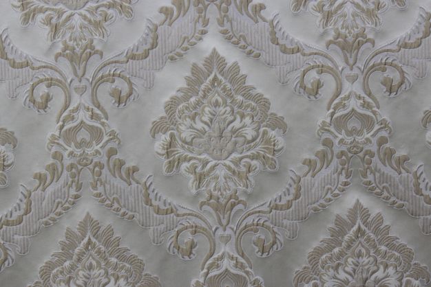 Alexandra Puffed Damask Ivory