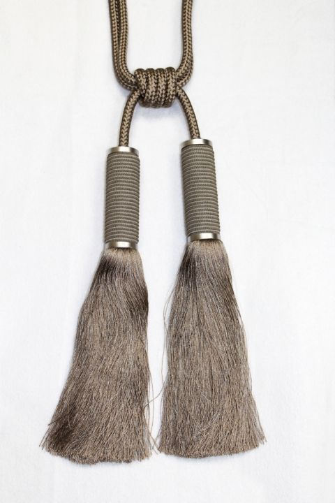 Oval Tassel Taupe