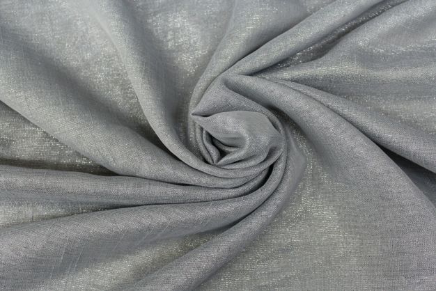 Lame 110" Wide Sheer Silver 