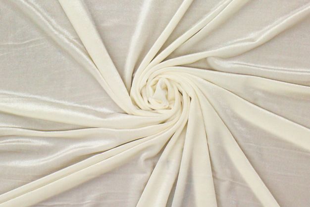 Stretch Velvet Ivory