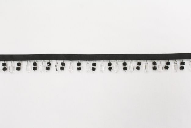 Beads on Ribbon 103 Black