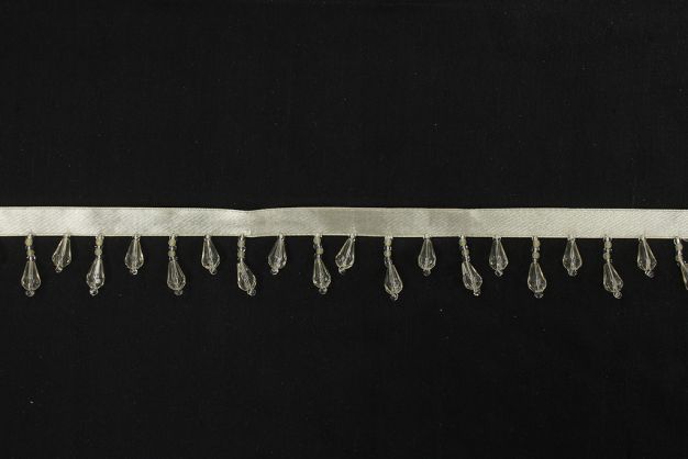 Dazzling Beads On Ribbon WTBF 104 Champagne Fabric Trim