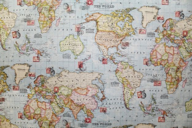 Atlas of World Pattern 41 color 1 blue