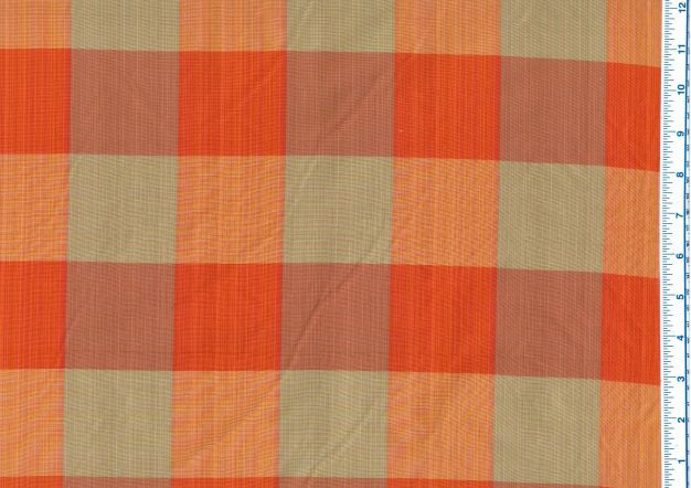 Taffeta Strea Check Red/Taupe Rep 5 Inches