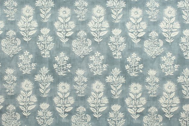 P Kaufmann Floral Batik Blue Clay