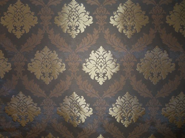 Tessuto Stralys Damask Brown