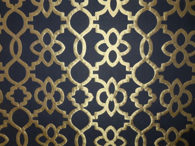 Tessuto Metropolis Lattice Black Gold