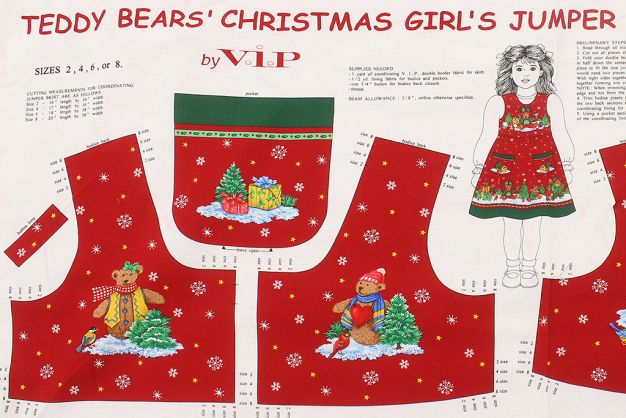 VIP Teddy Bear Xmas Girls Jumper 17.75" x 45"