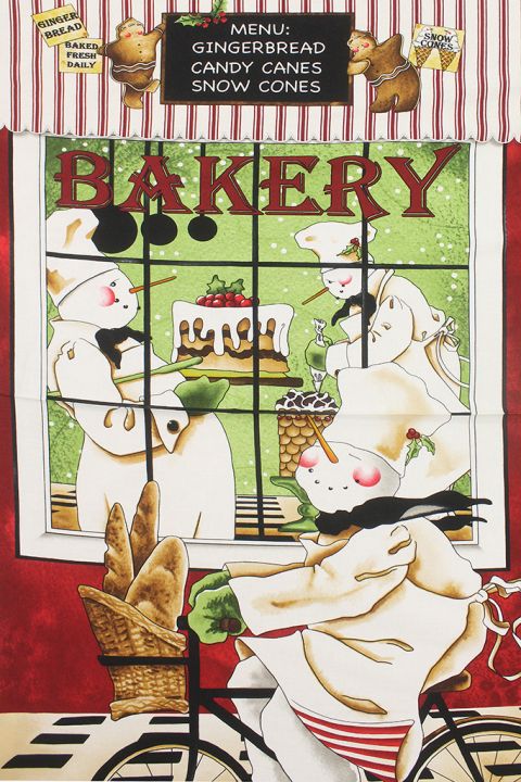 Quilting Treasures Tidings of Joy J. Wecker Frisch Bakery Window 23.5" x 45"