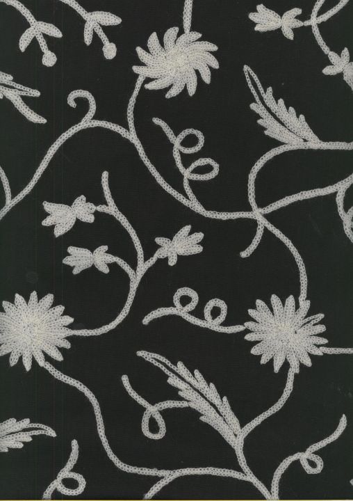 Crewel on Cotton CWE-STRT-BLW Black White