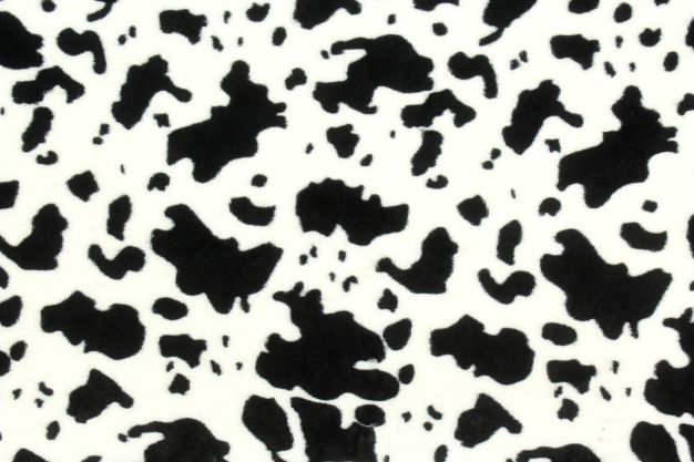 Pony Faux Fur White/Black Fabric