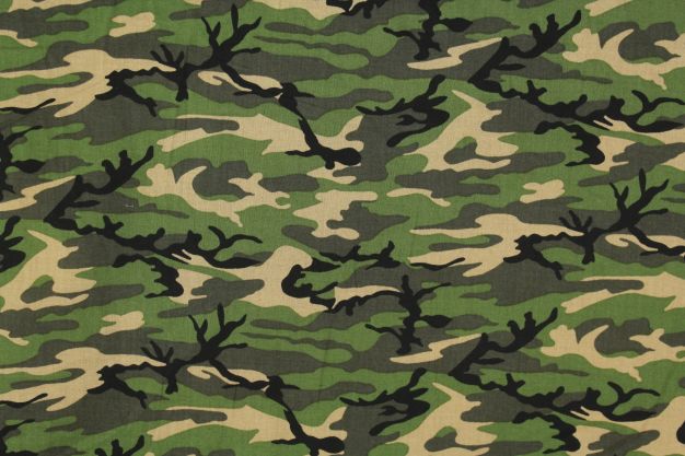 Camouflage Small 45" Cotton Print Fabric