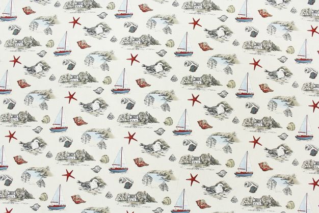 Sailboat Scene Multicolor