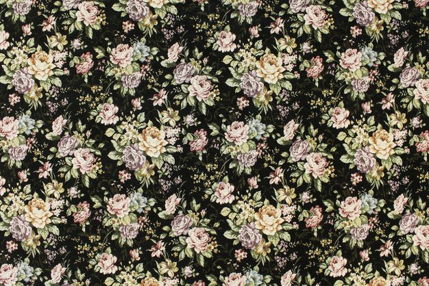 Black Chenille Flowers