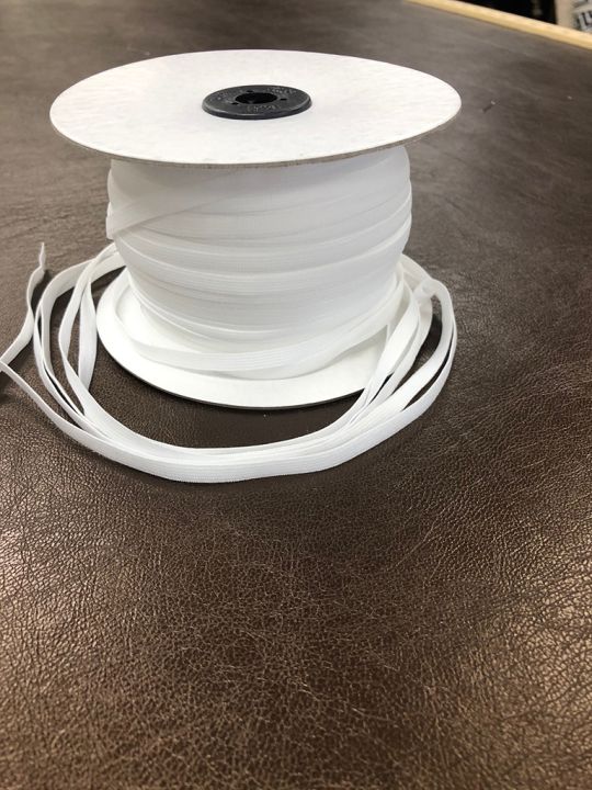 1/8" Elastic in white