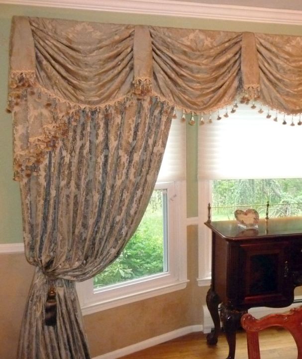 Penny's Needful Things Brown & Teal Paisley Valances – 100% Cotton Curtain Panels