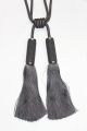 Oval Tassel Charcoal