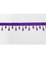 Dazzling Beads on Ribbon Amethyst WTBF 104 