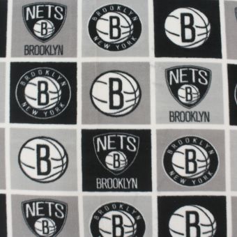 Brooklyn Nets Block Fleece Gray