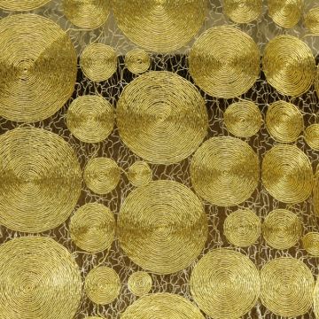 Modern Circle Coin Champagne Fabric