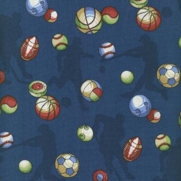 Covington Play Ball Blue Fabric