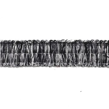 Blockhouse Brush Fringe Charcoal Fabric Trim