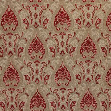 Damask Chenille US120A Red #5   Fabric