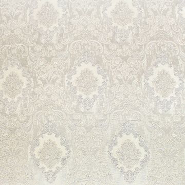 Wide Width Damask White  Fabric