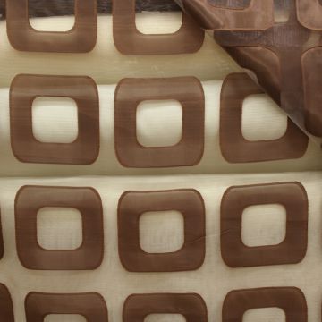 Florence 24 Chocolate Square Sheer 114 Inch Fabric
