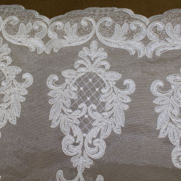 Napoleon Silver 118 Inch Wide Sheer Fabric