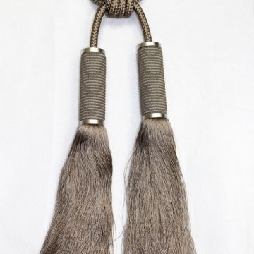 Oval Tassel Taupe Fabric Trim