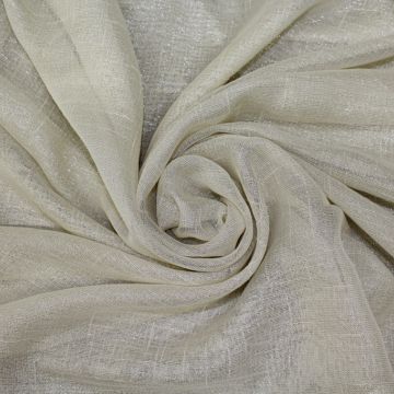 Lame 110&quot; Wide Sheer Ivory Fabric