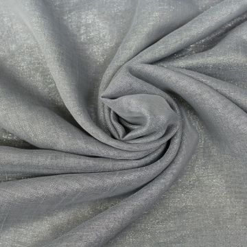 Lame 110&quot; Wide Sheer Silver Fabric