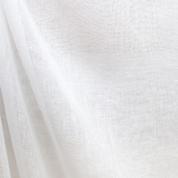 Augusta White Linen Scrim 118&quot;  Fabric